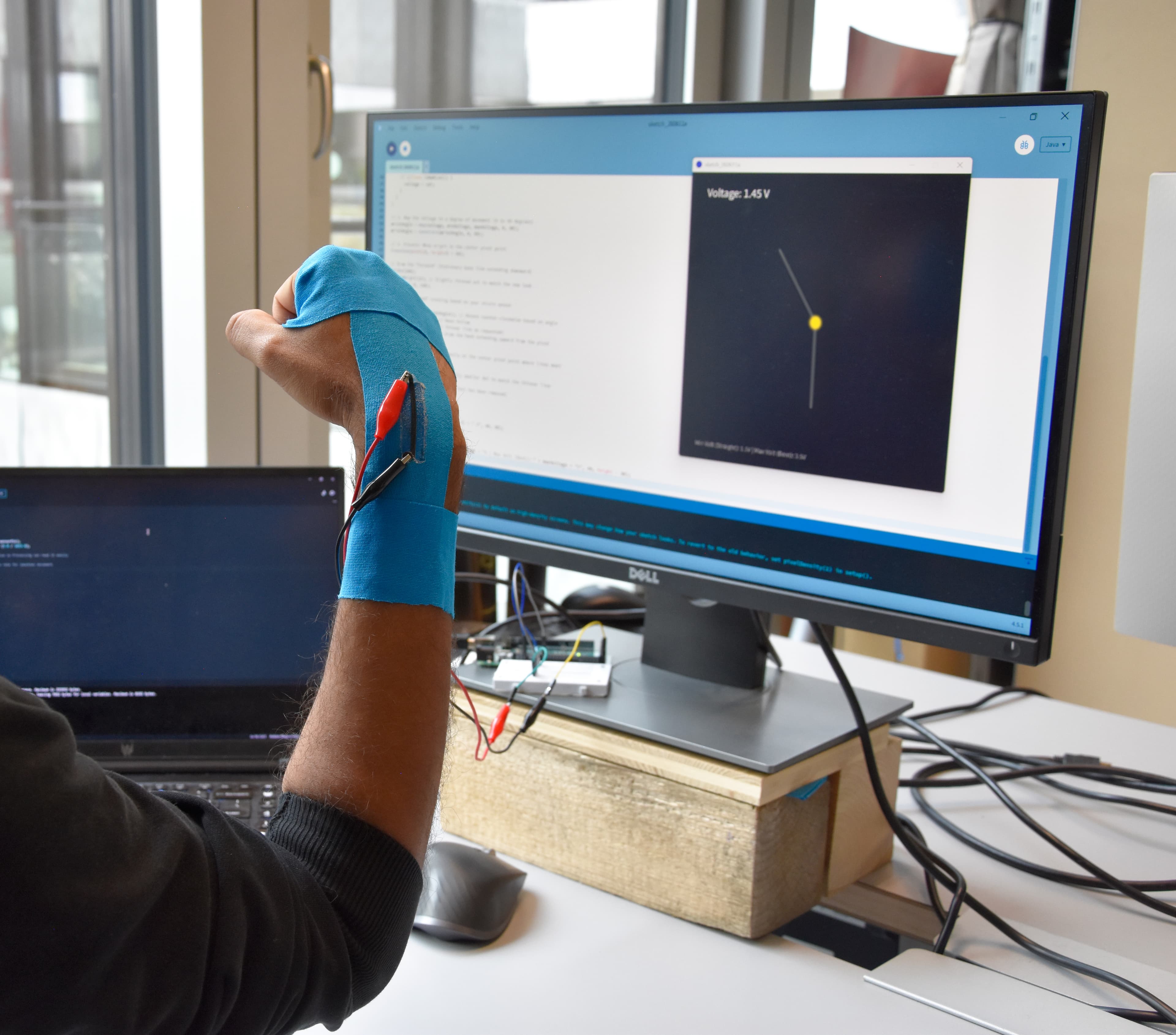 Prototype used to detect wrist - angle and angular velocity